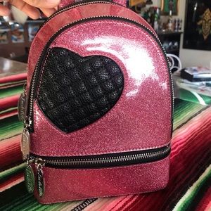 Pink sparkle mini backpack lux DeVille